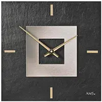 AMS Wandklok Leisteen- Aluminium 9525