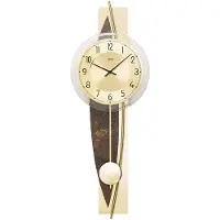 AMS 7453 wandklok met slinger en metaalstructuur