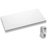 Quality Heating Infrarood verwarmingspaneel met korrel structuur 400Watt 150 x 32 incl. PLUG-in programmeerbare thermostaat wit RAL9010