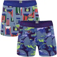 Muchachomalo Boys Boxershort 2-Pack Life is a Journey -146-152 (Blauw, 146-152)