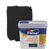Flexa Mooi Makkelijk vloeren&trappen zwart zijdeglans 750 ml
