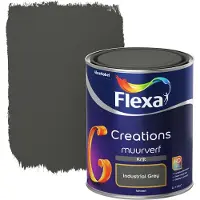 Flexa Creations muurverf industrial grey krijt 1 liter