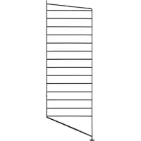 String vloerpaneel zwart, 115x30 cm, 2-pack