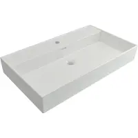 Plieger Wastafel Kansas Wit 1 Kraangat 80x45x12 cm