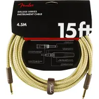 Fender DELUXE INSTRUMENT CABLE STRAIGHT/STRAIGHT 15' TWEED