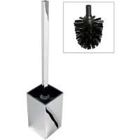 Geesa WC borstel Geesa Hotel Chroom Wandmodel Zwarte Borstel (Vierkant)