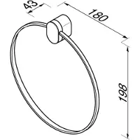 Geesa Wynk handdoekring rond . Chroom
