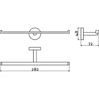 Clou Flat Closetrolhouder Chroom