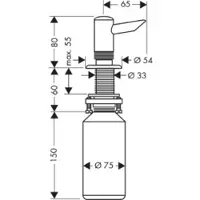 Hansgrohe Universeel zeepdispenser 300 ml voor bladmontage Rvs Look