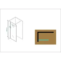 Saqu Inloopdouche met muurprofiel 120x200 cm Nanoglas