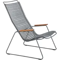 Houe CLICK Relaxfauteuil Lounge Chair Bamboe Armleuningen Stalen Frame 2 stuks