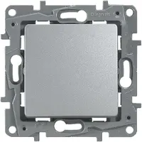 Legrand NILOÉ inbouw drukknop - enkelvoudig - aluminium