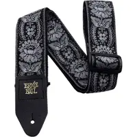 Ernie Ball Classic Jacquard - Gitaarriem - Silver Orleans - Polypropeen - Leren Uiteinden - Delrin Gesp - Verstelbaar 104-182 cm - Breedte 5 cm