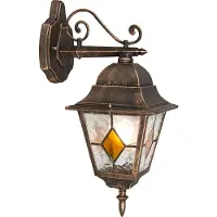 QAZQA Vintage buiten wandlantaarn brons - Antigua Down