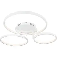 QAZQA Moderne plafondlamp wit incl. LED en dimmer- Rondas