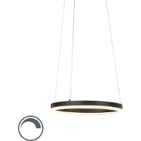 Paul Neuhaus Zwarte hanglamp Titus Ø 40cm