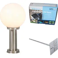 QAZQA Buitenlamp staal RVS 50 cm - Sfera met grondpin en kabelmof