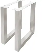 DELIFE Tafelframe roestvrijstaal breed (2er-Set)