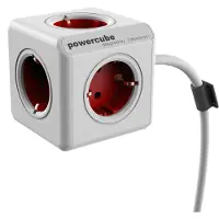 Allocacoc PowerCube Extended 3 m incl. 3 m kabel rood Type F