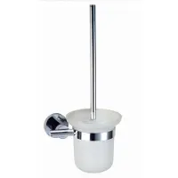 Best design Toiletborstelhouder Rome Chroom/Glas