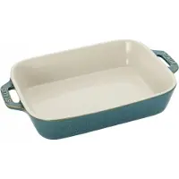 Staub Rechthoekige gratineerschaal 27 x 20cm - ancient turq