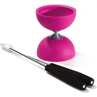 Eureka Rubber Diabolo met Aluminium Stokken Roze
