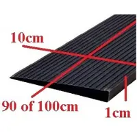 Roege international Drempelhulp 1 cm zwart met lijmlaag 100 mm x 1000 mm