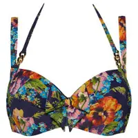 Marlies Dekkers Badmode Voorgevormde Bikinitop Jardin des Fleurs | Maat: 75E | Kleur: Marine Blauw/Print