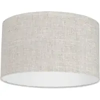 QAZQA Stoffen Lampenkap Lichtgrijs Rond 35/35/20