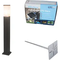 QAZQA Buitenlamp antraciet 80cm IP44 - Malios met grondpin en kabelmof