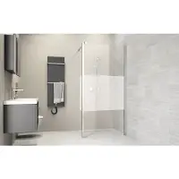 Sealskin Inloopdouche Code 89,5x197cm - Zilver Hoogglans Profiel - 6 Mm Veiligheidsglas