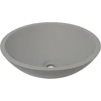 Mueller Mira wastafel solid surface rond 43x13cm betonlook