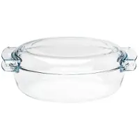Pyrex Ovalen glazen casserole schaal, 4,5 l