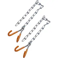 Icetoolz Ophanghaak Met Ketting Eldorado Staal 65 Cm 2 Stuks