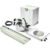 Festool HK 85 EB-Plus-FSK 420 handcirkelzaag afkortzaag 1900 W 230 mm in Systainer ( 574665 ) + zaagblad HW + afkortrail