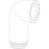 Wisa closetafvoerbocht met manchet 180 mm 302c