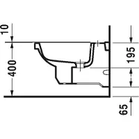 Duravit 1930 wandbidet WonderGliss wit