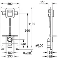 GROHE Rapid SL wc element met drukspoeler