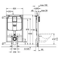 GROHE Rapid SL wc-element frontbediening 95 mm.