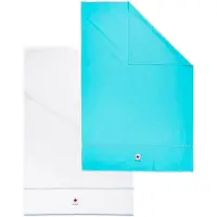 Lief! wieglaken 80x100 cm blauw/wit (2 stuks)