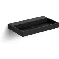 Clou Wash Me wastafel mat zwart keramiek B70xH8xD42cm