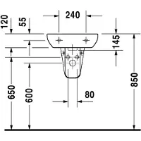 Duravit D Code fontein 45x34cm wit