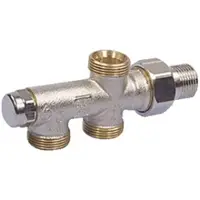 Heimeier Duolux onderblok 2-pijps 1/2 inch- afsluibaar/instelb.tot 50%