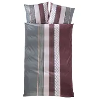 JOOP! Beddengoed Cornflower Bed linen Cornflower Stripes Deep Rose 155 x 220 cm + 80 x 80 cm