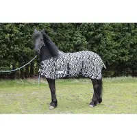 Waldhausen Vliegendeken Zebra - Anti insect - 175 cm Zwart Wit 125