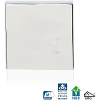 GPF bouwbeslag RVS gepolijst veiligheidsbuitenrozet blind vierkant 54 mm SKG*** - GPF9388.49