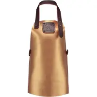 Witloft damesschort Medium leer goudkleurig/donkerbruin