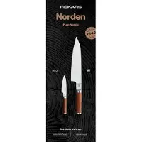 Fiskars Norden koksmes + groentemes messenset 2-delig Roestvrij staal-berken