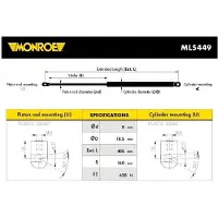 Monroe Gasdrukveer, kofferruimte ML5449 Monroe voor o.a. AUDI, DACIA