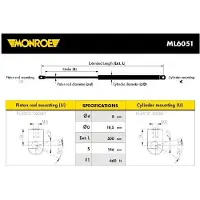 Monroe Gasdrukveer, kofferruimte ML6051 Monroe voor o.a. OPEL